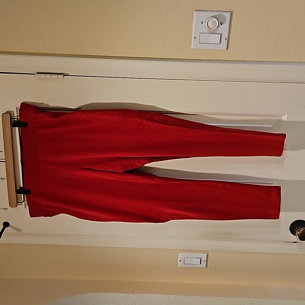 Stretch High-Waist Red Leggings